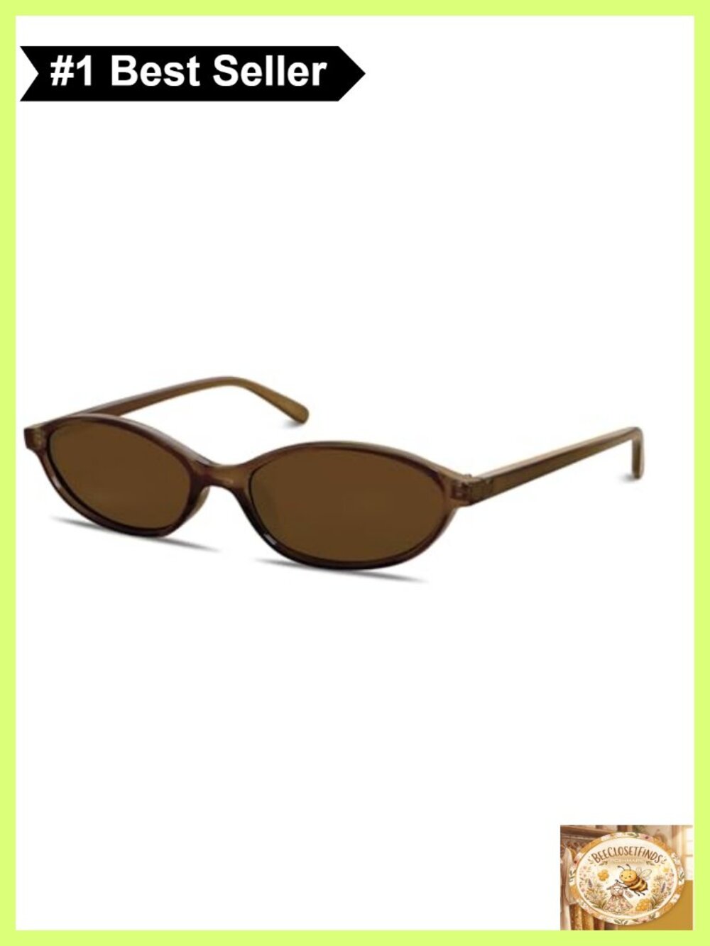 Retro Oval Sunglasses Cat Eye 90s UV400 Full Frame Lightweight